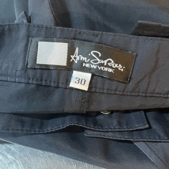 Designer Ami SanZURI NWOT Black Pants with Button Detail,zippers,padding DETAIL! - Picture 2 of 13